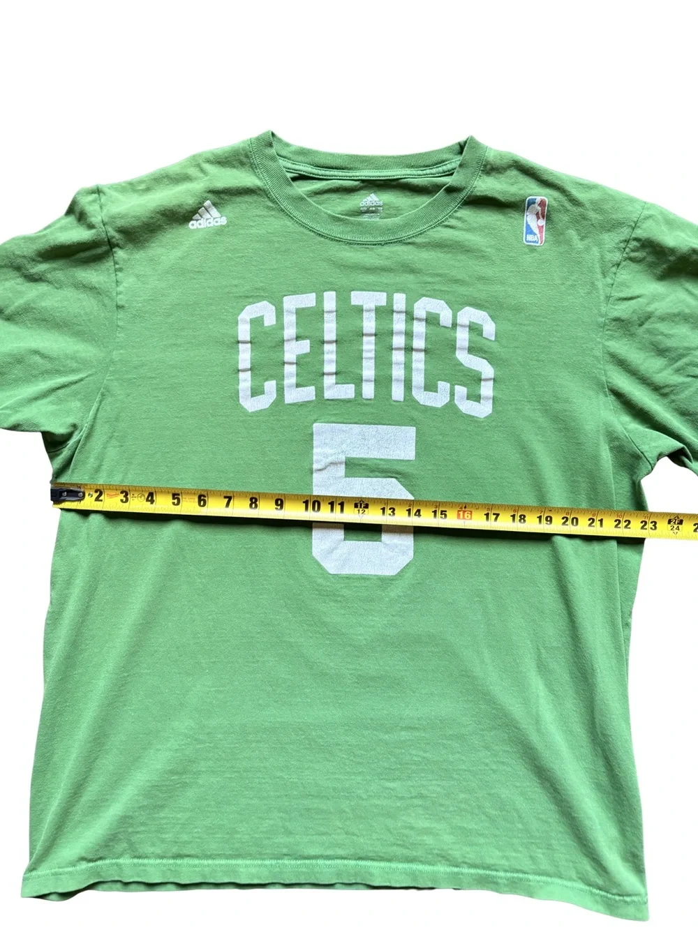 Vintage Adidas Boston Celtics Kevin Garnett #5 T-Shirt Green NBA Men's Size XL